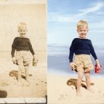 Boy by the sea-repair and colorize